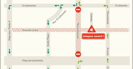 Ewakuacja w centrum Warszawy. Osunęła się ziemia przy budowie drugiej linii metra