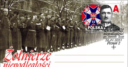 Wyjątkowa pocztówka z wizerunkiem gen. Taczaka z okazji święta 12. WBOT