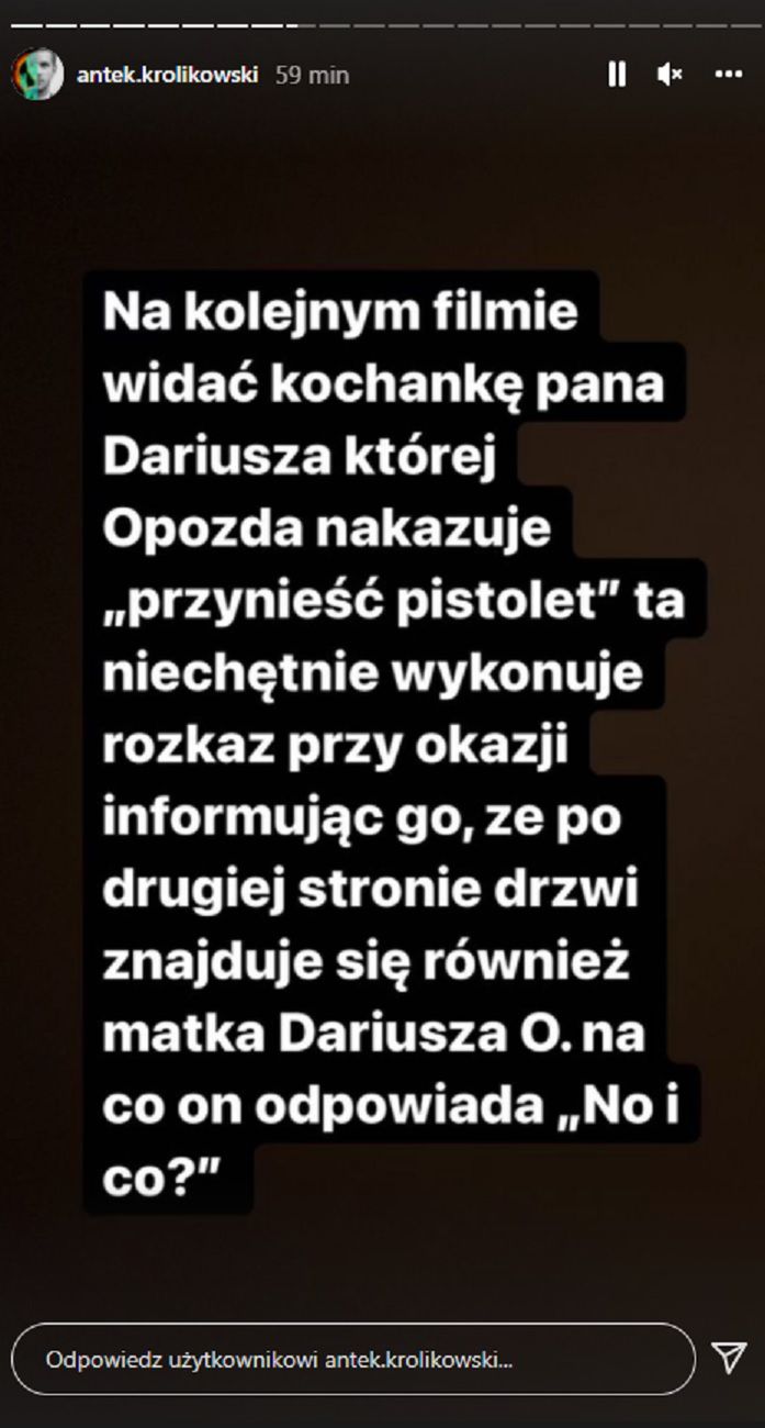 Antek Królikowski o strzelaninie z udziałem teścia