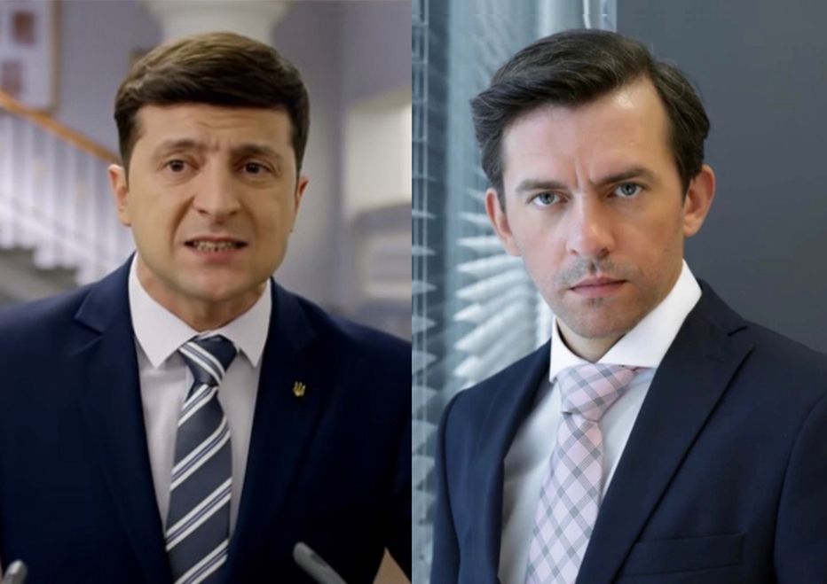 Wołodymyr Zełenski i Piotr Głowacki