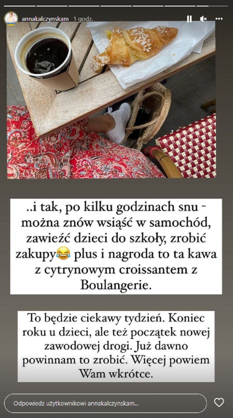 Anna Kalczyńska o nowej zawodowej drodze