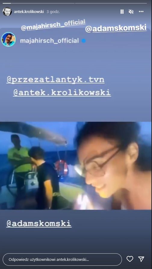 Antek Królikowski dostał w twarz od Mai Hirsch