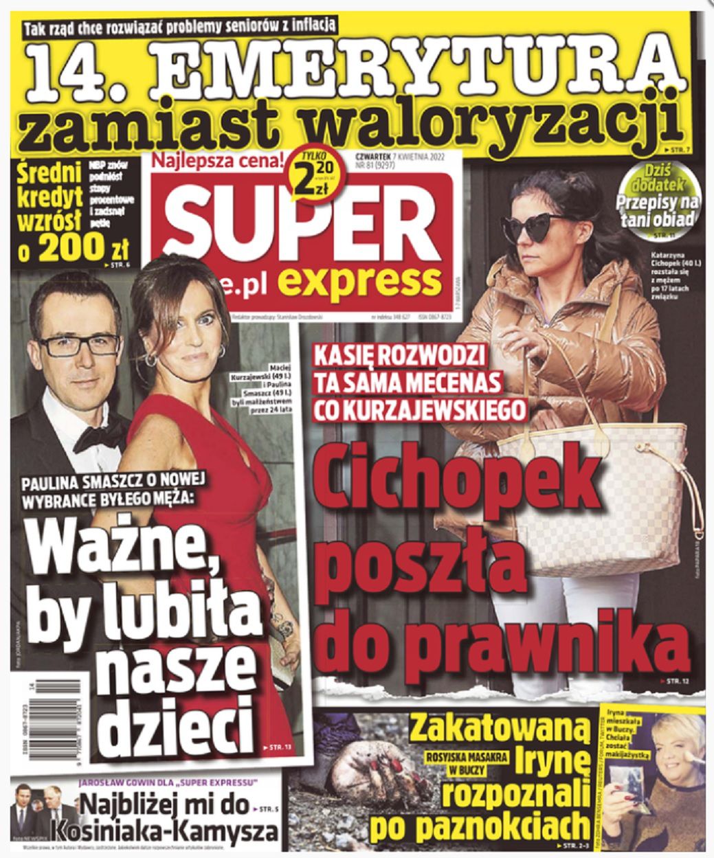 Katarzyna Cichopek - okładka Super Express 07.04.2022