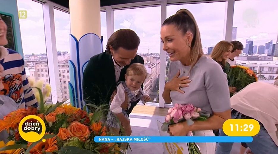 Małgorzata Rozenek i Krzysztof Skórzyński z rodzinami w DDTVN