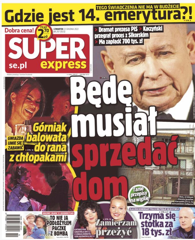 Edyta Górniak na okładce Super Express