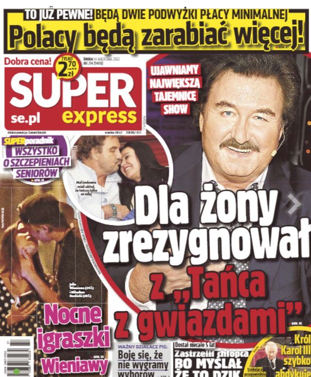 Julia Wieniawa i Nikodem Rozbicki - okładka Super Express 14.9.22