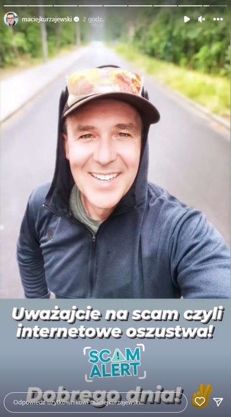 Maciej Kurzajewski ostrzega przed scamem