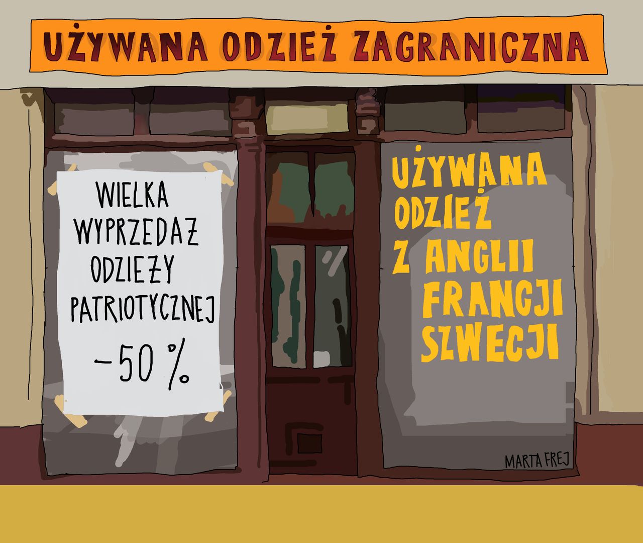 "Wielka wyprzedaż odzieży patriotycznej..." Znana rysowniczka dla WP Kobieta!