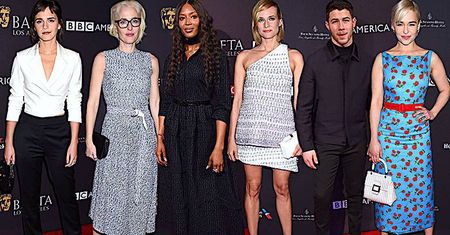Gwiazdy na herbatce przed Złotymi Globami 2018: Emma Watson, Naomi Campbell, Nick Jonas, Diane Kruger [ZDJĘCIA]