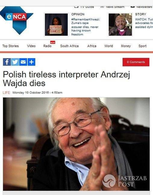 zagraniczne media o śmierci Andrzeja Wajdy