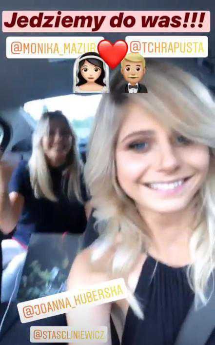 Joanna Kuberska i Izabela Zwierzyńska w drodze na ślub Moniki Mazur