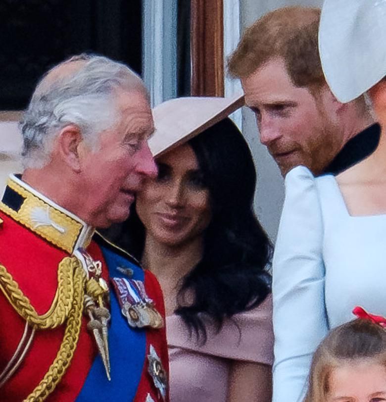 Meghan Markle, książę Harry i książę Karol