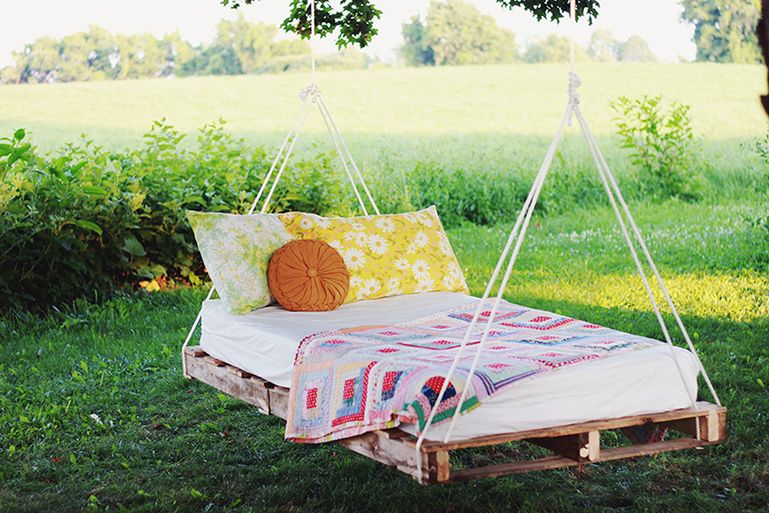 Pallet Hanging Bed