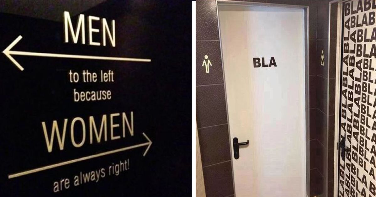 18 Resourceful and Unusual Toilet Signs. Hats off to the Designers!