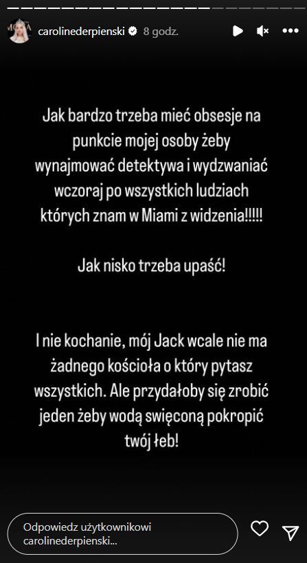 O co Caroline Derpieński oskarżyła Anetę Glam?