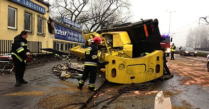 Wypadek dźwigu w Szczecinie
