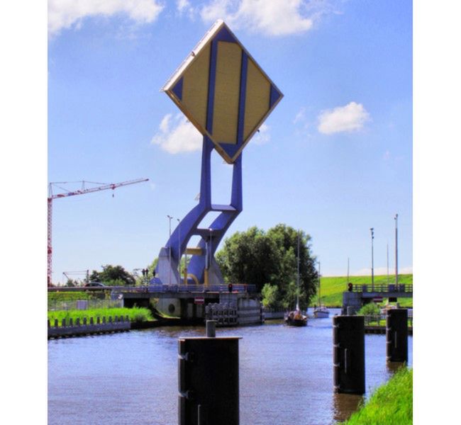 Most Slauerhoffbrug, Leeuwarden, Holandia 