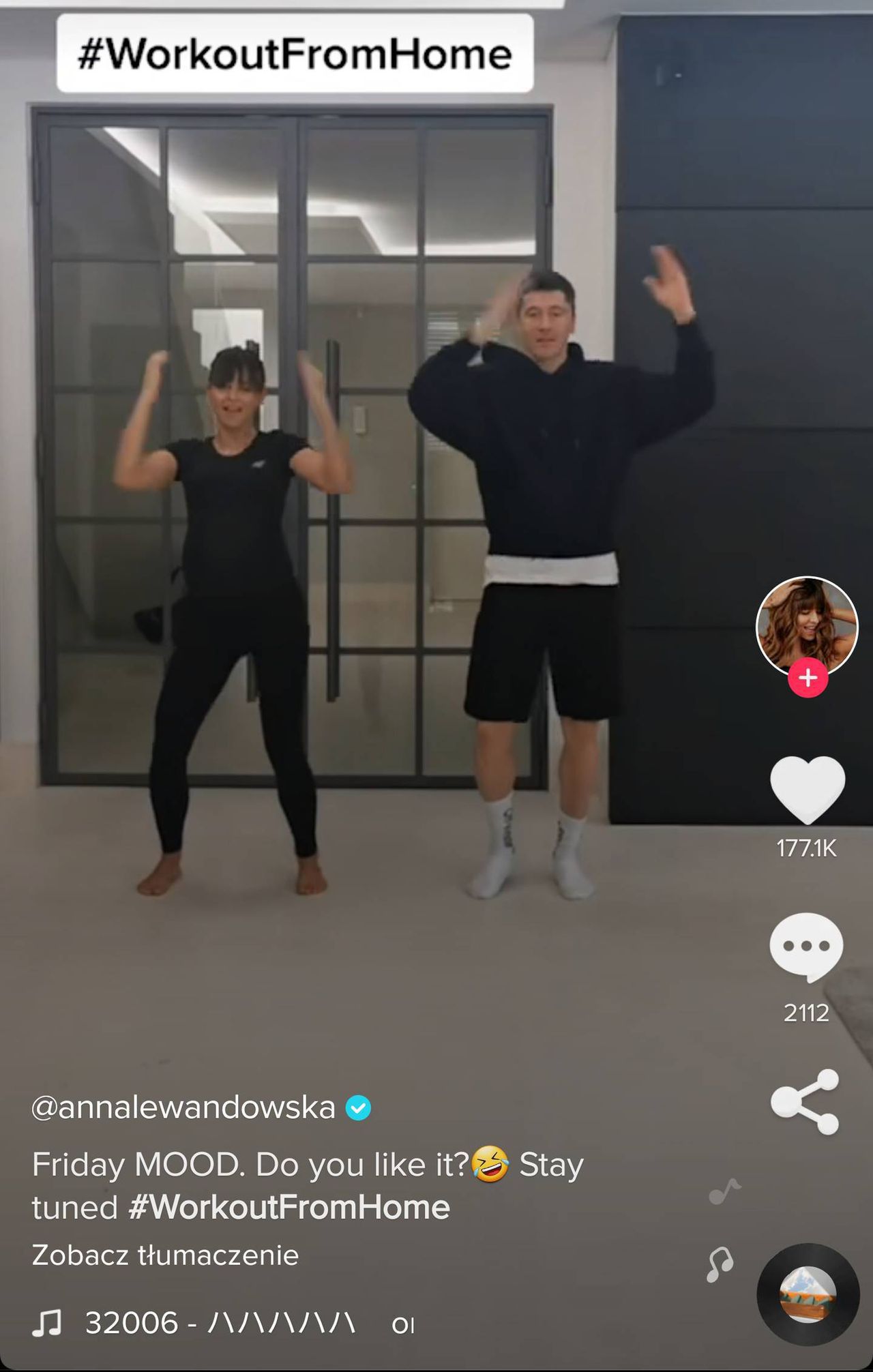 Ania Lewandowska pokazała jak tańczy Lewy