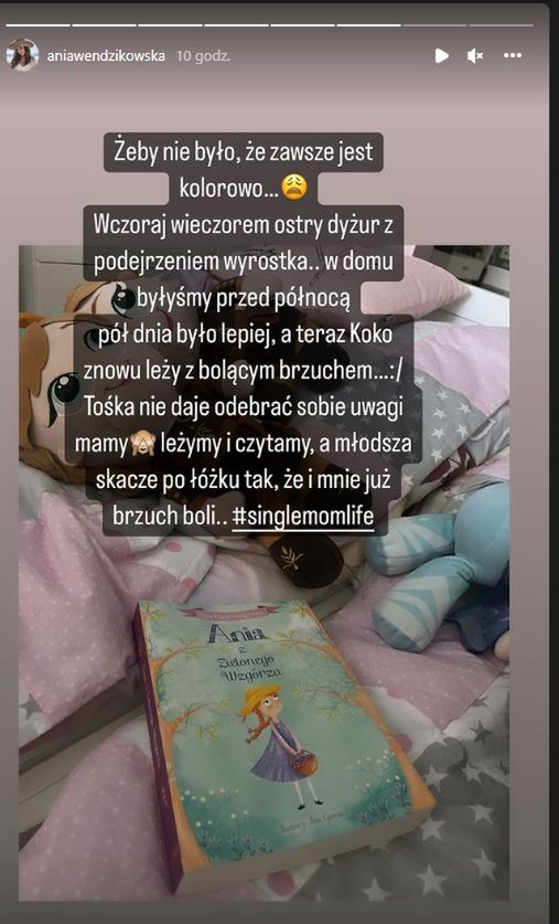 Anna Wendzikowska z córką w szpitalu