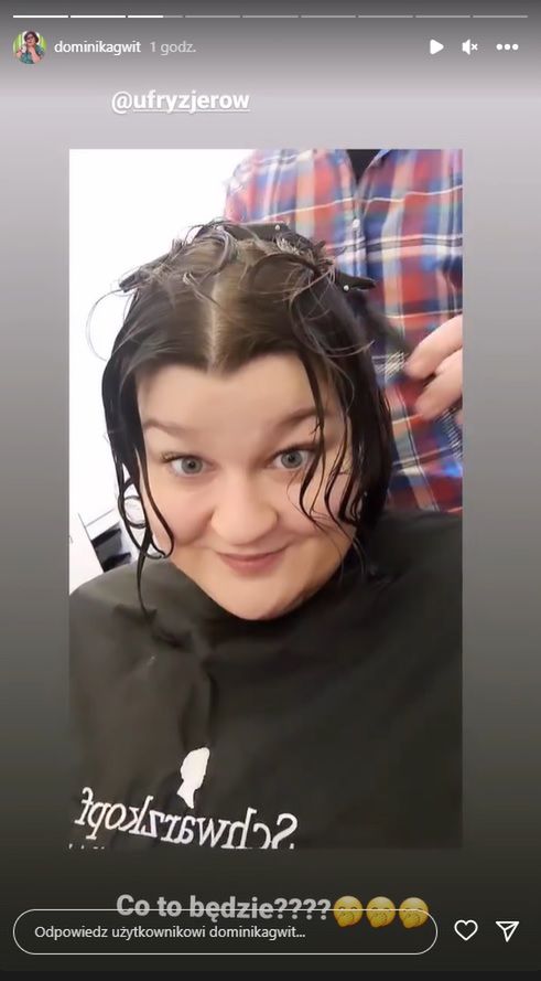 Dominika Gwit u fryzjera