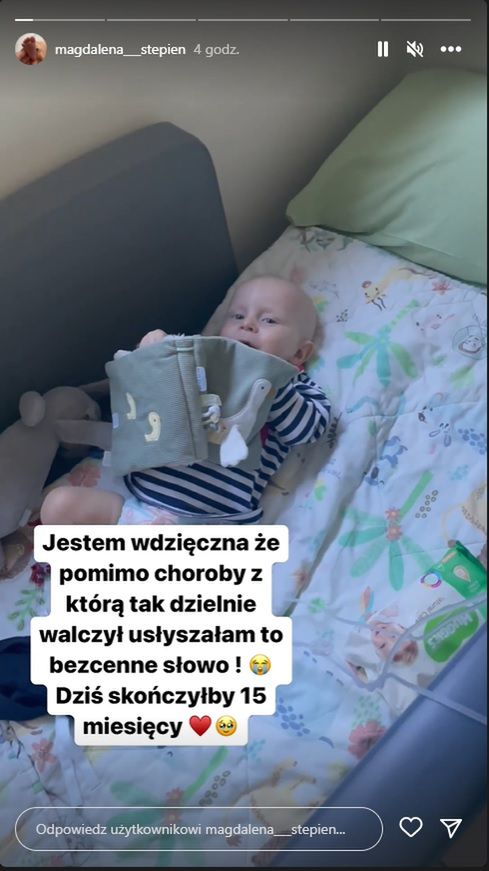 Magda Stępień wspomina swojego synka