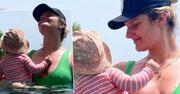 Zofia Zborowska z córką w basenie. Idealne zdjęcia z wakacji kontra rzeczywistość. Kolejne kadry już nie były tak piękne