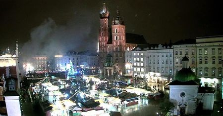 Pożar straganu na krakowskim rynku