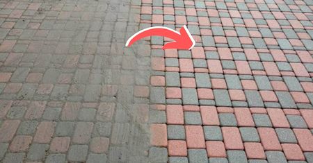 1 produkt z kuchni wystarczy, aby kostka brukowa wyglądała jak nowa. Niepotrzebny karcher!