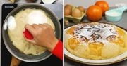 Ciasto mandarynkowe z patelni. Błyskawiczny deser bez foremki i piekarnika