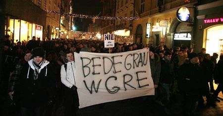 Zdjęcie dnia: protesty przeciwko ACTA