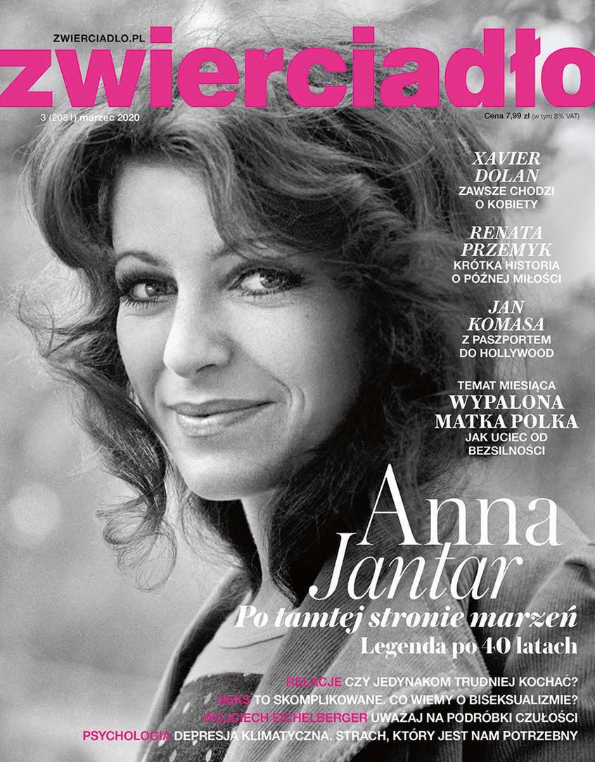 Anna Jantar na okładce magazynu Zwierciadło