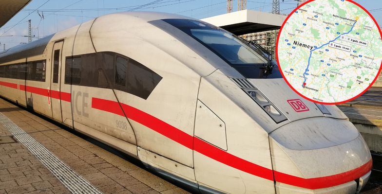 Podróżując ICE, czyli "niemieckim Pendolino", oszczędziłem dobre półtorej godziny