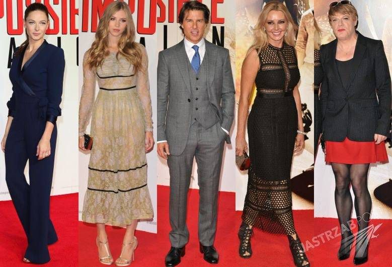 Tom Cruise, Naomi Corfield i Eddie Izzard na światowej premierze "Mission Impossible: Rogue Nation"