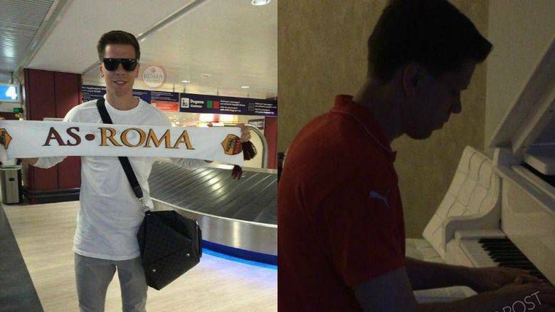 Wojciech Szczęsny gra na pianinie 

Fotografia: screen z Facebook.pl, Instagram.com