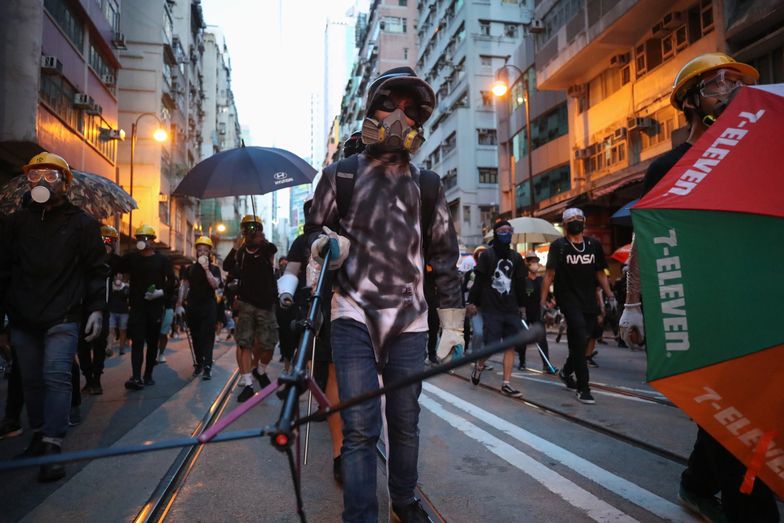 Hongkong. Protesty w mieście trwały cały weekend
