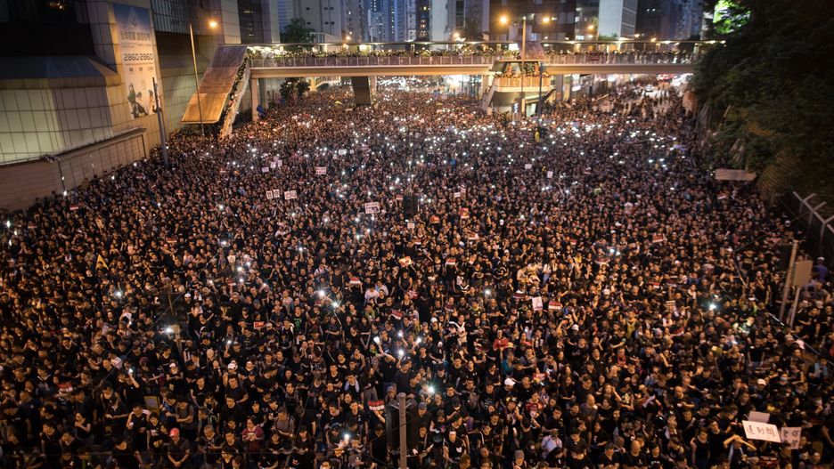 Protest w Hong Kongu zgromadził niespotykane tłumy