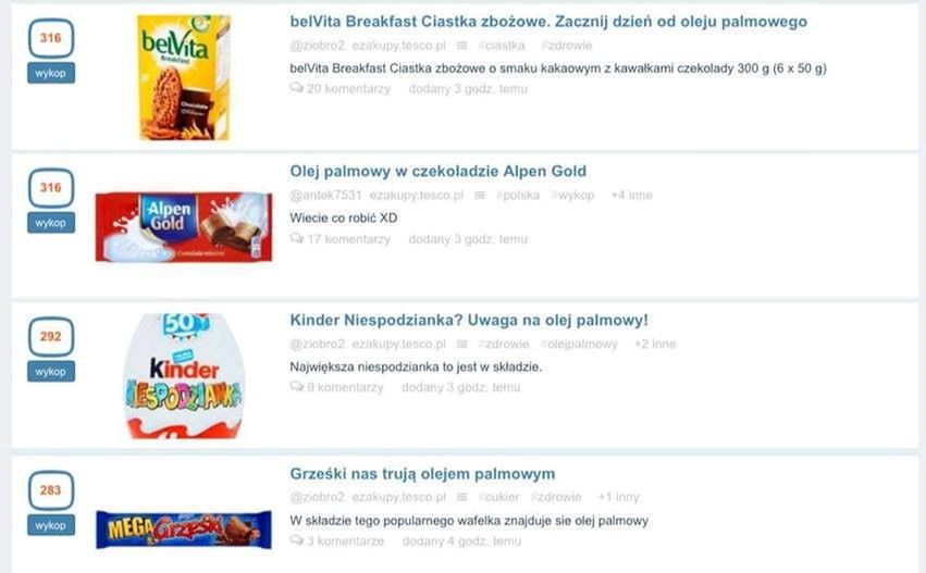 Olej palmowy zalał Wykop. Internauci się wściekli