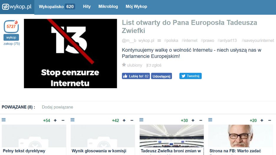 Wykop walczy o swoje być albo nie być.