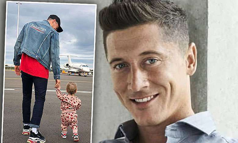 Robert Lewandowski z Klarą Lewandowską