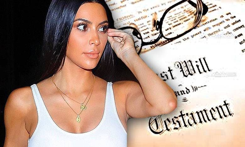 Kim Kardashian testament