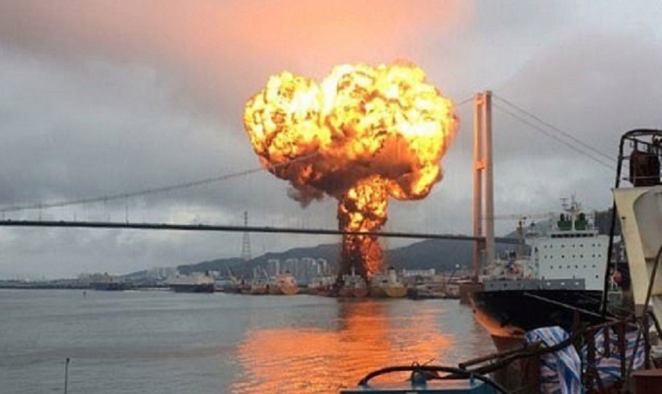 Eksplozja tankowca w Korei Południowej