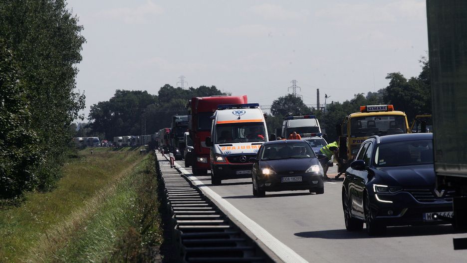 Korek na A4 w kierunku Wrocławia ma już ok. 5 km