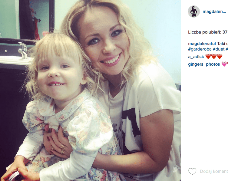 Magdalena Tul na Instagramie z córką