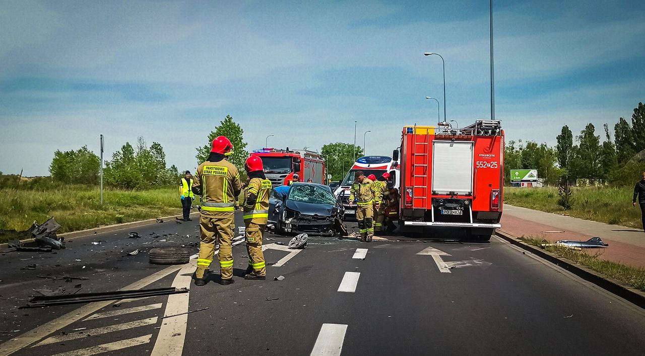 Karambol na Koszalińskiej. Droga zablokowana