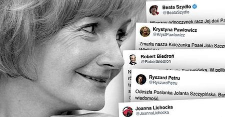 Politycy wspominają Jolantę Szczypińską. Poruszające słowa Roberta Biedronia, Krystyny Pawłowicz, Beaty Szydło