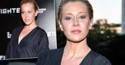 Ciężarna Katarzyna Warnke w mokrych włosach i wieczorowej kreacji kusi na premierze filmu "Fighter"! Jest seksowna jak Sharon Stone!