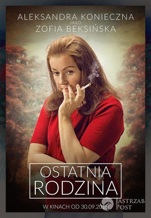 Plakat filmu "Ostatnia rodzina": Aleksandra Konieczna jako Zofia Beksińska