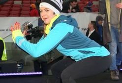 Lewandowska ćwiczy na Stadionie Narodowym