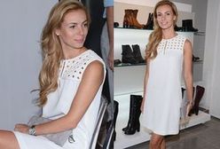 Naturalna Janachowska na prezentacji obuwia