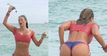 Jennifer Nicole Lee pręży się na plaży!